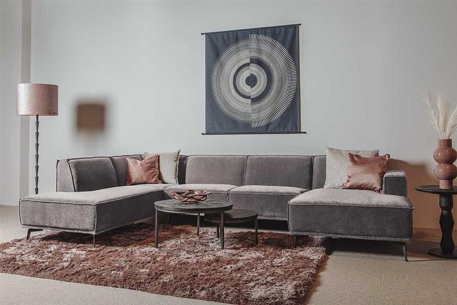 Tower Living Hoekbank Leeds – 2,5-Zits met Chaise Longue Rechts & Ottomane Links – City Collection